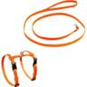 Комплект Lucky Pet поводок+шлея капроновый Н-образный оранжевый 10мм/22-32см/24-35см