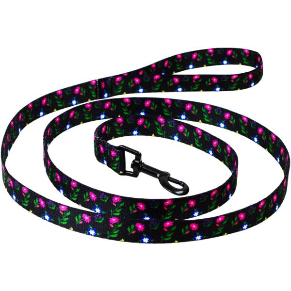 

Поводок для собак Lucky Pet капроновый Цветочная ночь 10мм/152см