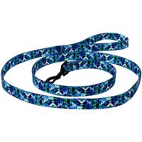 Поводок для собак Lucky Pet капроновый Геометрия голубая 10мм/152см