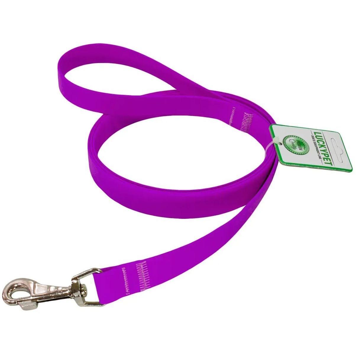 Повідець для собак Lucky Pet з водонепроникної стрічки фіолетовий 25мм/2мфото1