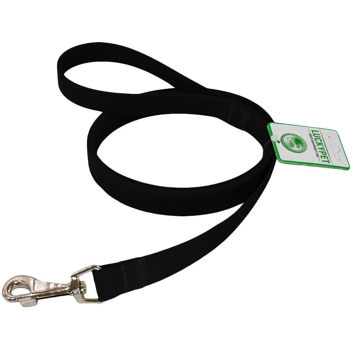 Повідець для собак Lucky Pet з водонепроникної стрічки чорний 25мм/1,2мфото