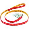 Повідець для собак Lucky Pet капроновий Лапки червоно-жовтий 10мм/1,2м