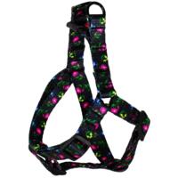 Шлея Lucky Pet капроновая Цветочная ночь 10мм/26-40см