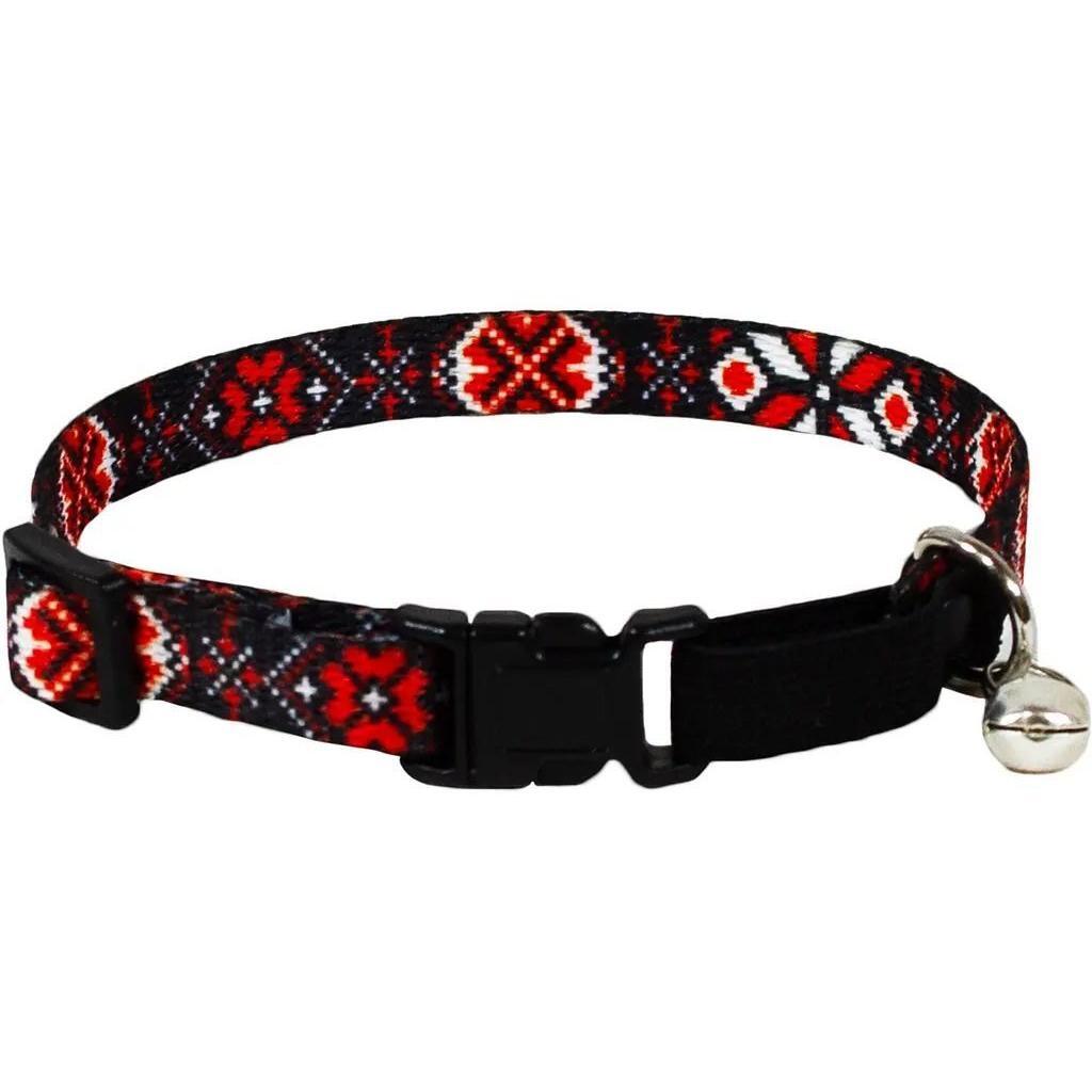 Нашийник для котів Lucky Pet капроновий Вишиванка Бандерівська 10мм/18-28смфото1