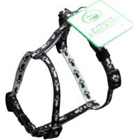 Шлея Lucky Pet капрнова Н-подібна Лапки чорно-сіра 1,6/35-52см/45-56см