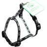 Шлея Lucky Pet капрновая Н-образная Лапки черно-серая 1,6/35-52см/45-56см