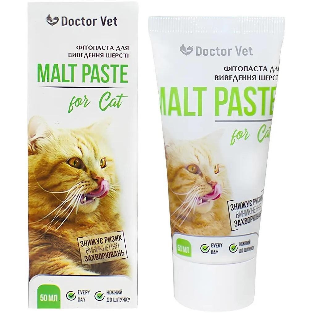Паста Doctor Vet для выведения шерсти из желудка кошек 50 г фото 1
