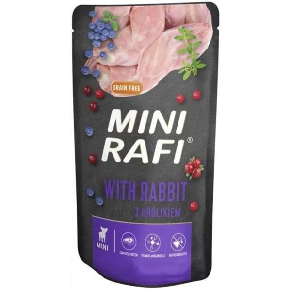 Влажный корм для собак мелких пород Dolina Noteci Rafi mini пауч с кроликом 150 г