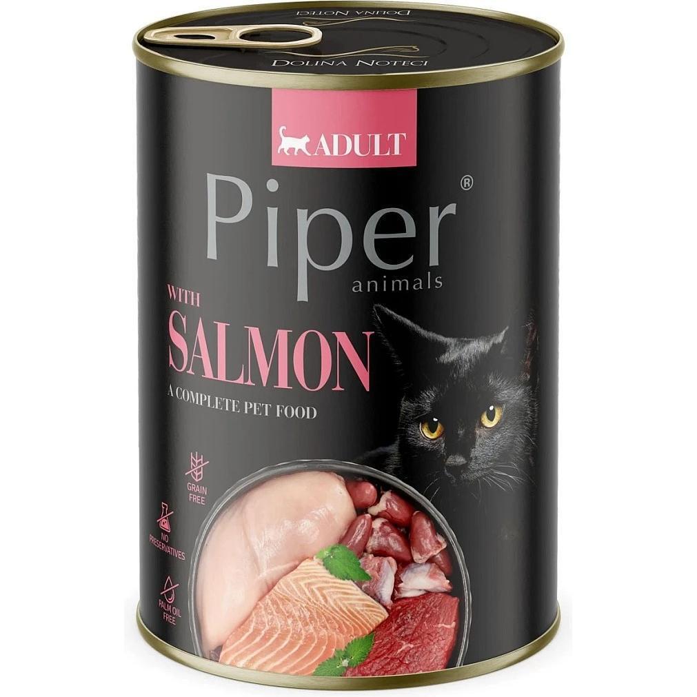 Вологий корм для котів Dolina Noteci Piper з лососем 400 гфото1