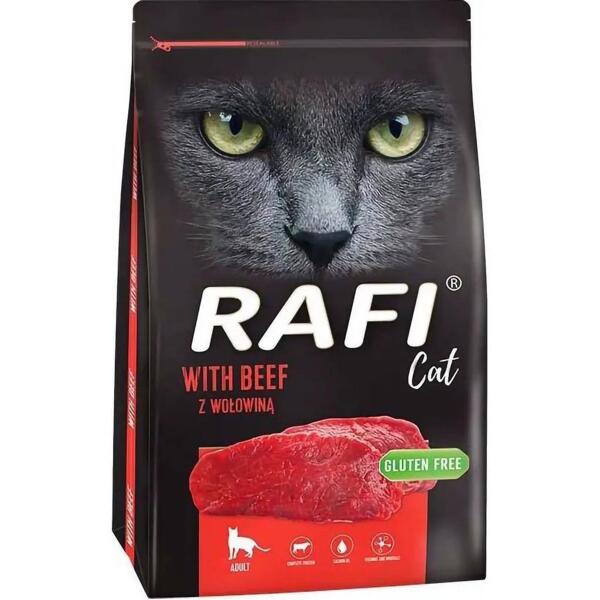Сухой корм для взрослых кошек Dolina Noteci Rafi Cat с говядиной 7 кг