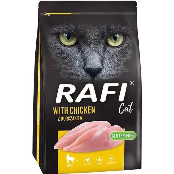 Сухой корм для взрослых кошек Dolina Noteci Rafi Cat с курицей 7 кг
