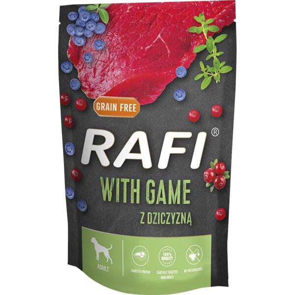 

Влажный корм для взрослых собак Dolina Noteci Rafi пауч с дичиною 500 г