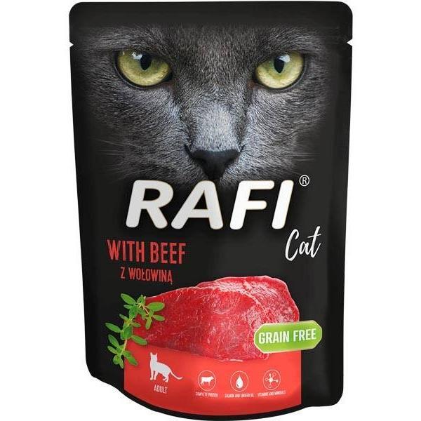 Влажный корм для взрослых кошек Dolina Noteci Rafi Cat пауч с говядиной 300 г