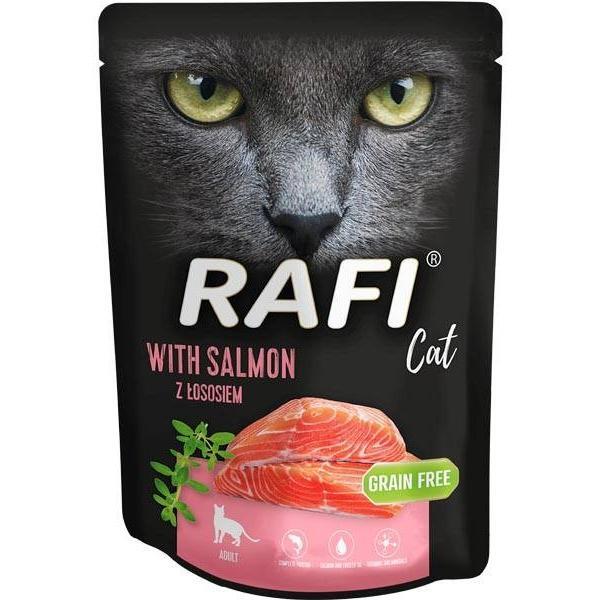 

Влажный корм для взрослых кошек Dolina Noteci Rafi Cat пауч с лососем 300 г