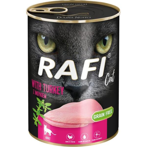 

Влажный корм для взрослых кошек Dolina Noteci Rafi Cat с индейкой 400 г