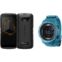 Комплект смартфон Doogee S41 Max 5.45" 6/256Gb Black та тактичний годинник 2E Delta X Blue (6924351684464_2E-TCW10BL)