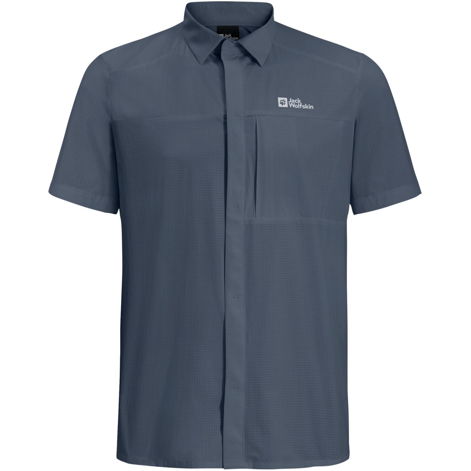 Рубашка мужская Jack Wolfskin Vandra S/S Shirt M 1404071_C0412 L темно-синяя