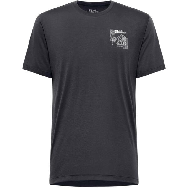 

Футболка спортивная мужская Jack Wolfskin Vonnan Graphic T M A62314_T0248 S темно-серая