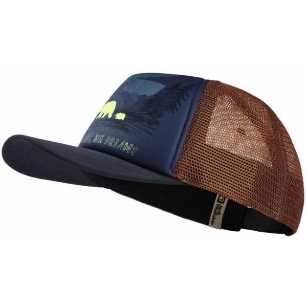 Кепка детская Jack Wolfskin Animal Mesh Cap K 1908565_T0220 OS коричневая темно-синяя