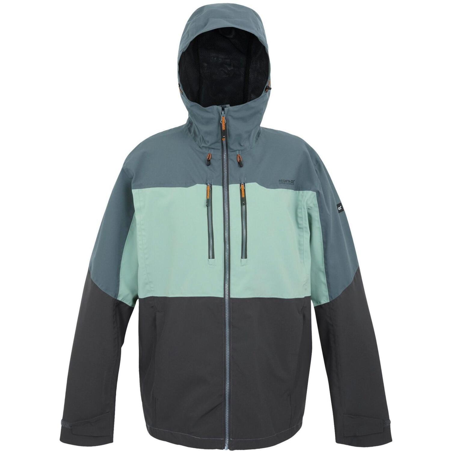 Ветровка мужская Regatta MalandII RMW416-JW2 XL серая с синим и зеленая фото 