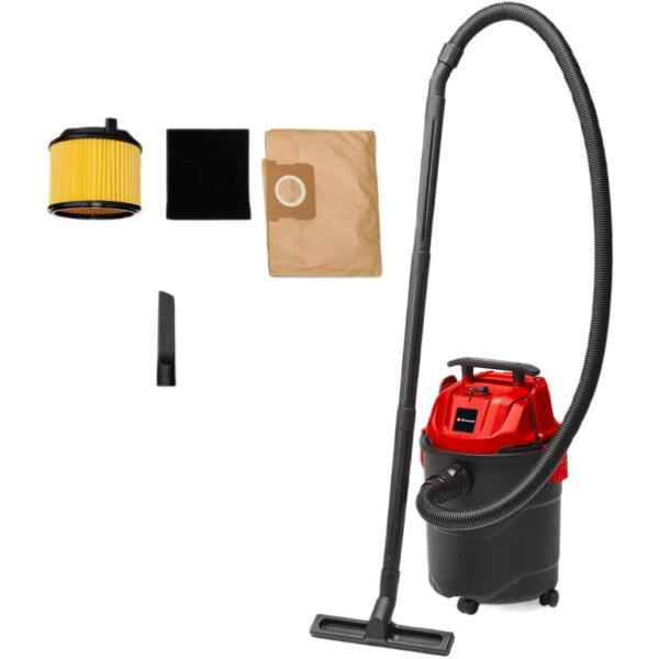 

Пылесос профессиональный Einhell TC-VC 1820, 1250 Вт, пластик 20 л (2342480)