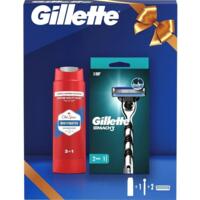 Подарунковий набір Gillette Mach3 з 2 змінними картриджами + Old Spice 3в1 Whitewater 250 мл