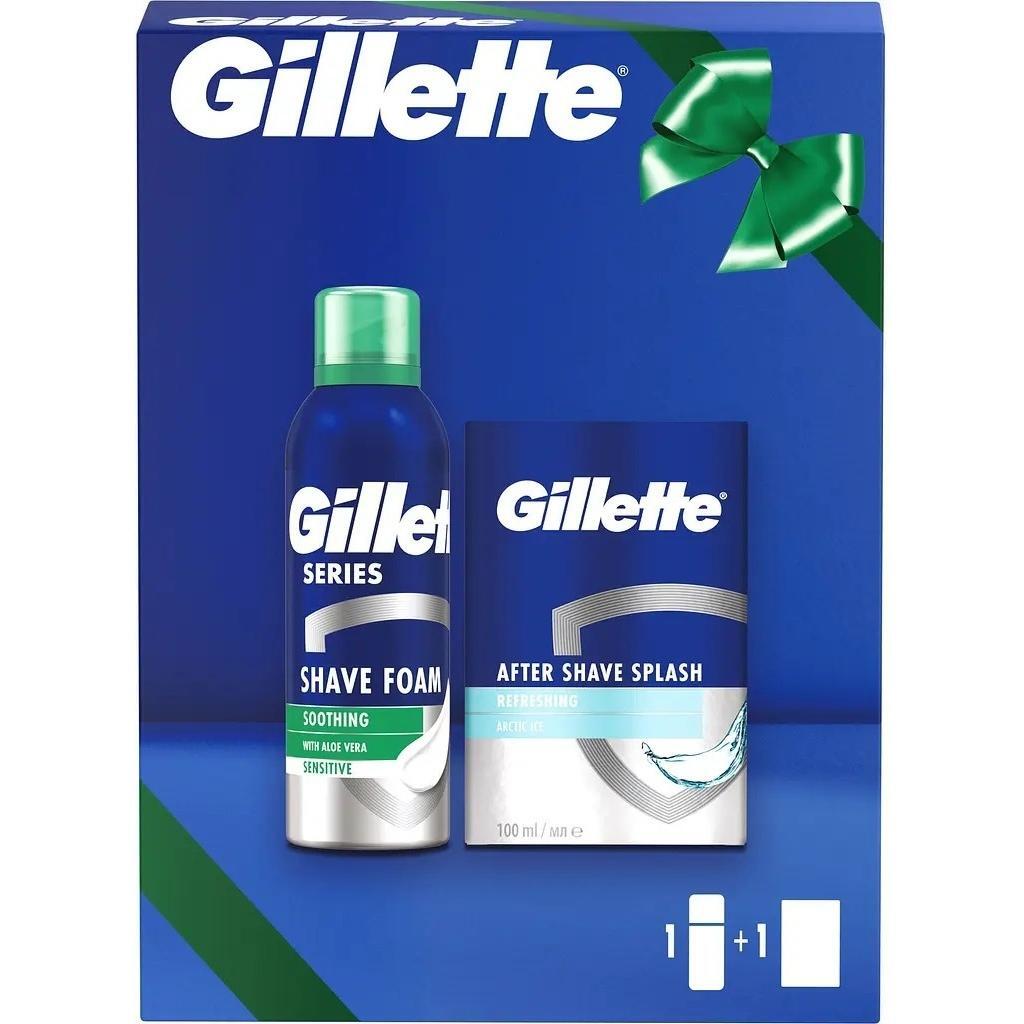 Подарочный набор Gillette Series Успокаивающая 200 мл + Лосьон после бритья Arctic Ice Освежающий 70 мл фото 1