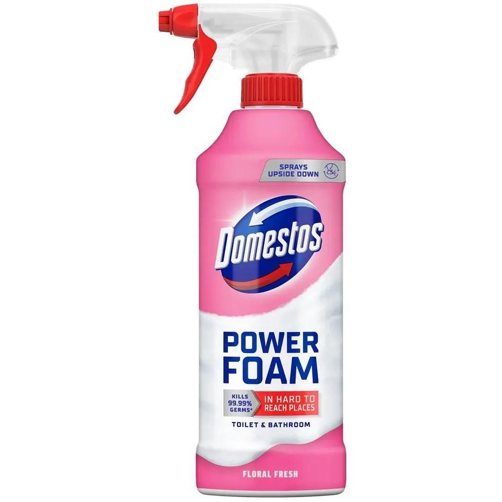 Пена для чистки ванной и унитаза Domestos Power Foam Цветочная свежесть 435 мл фото 1