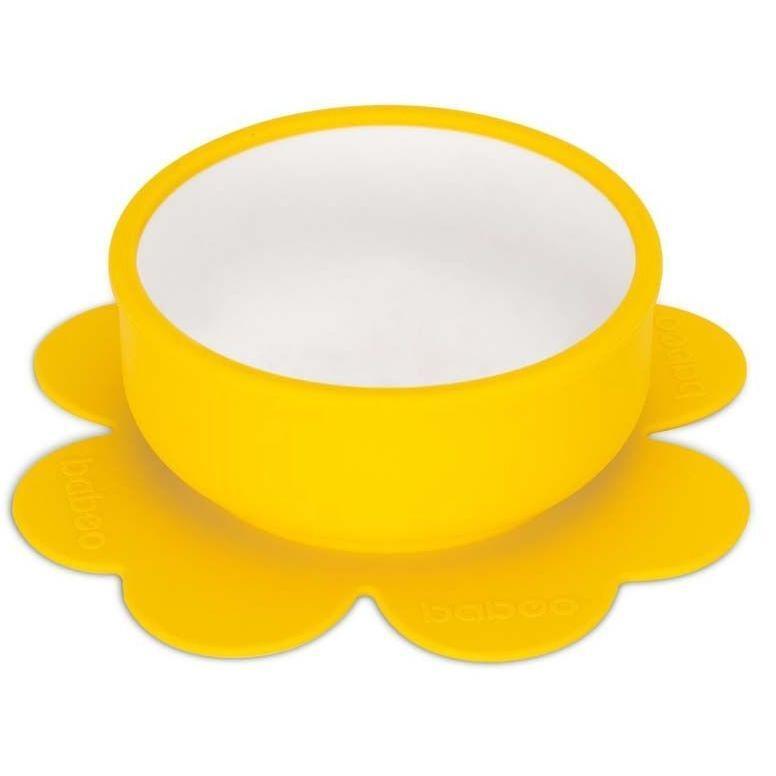 Мисочка силиконовая BABOO с присоской, желтая, 6+ мес (9-021)
