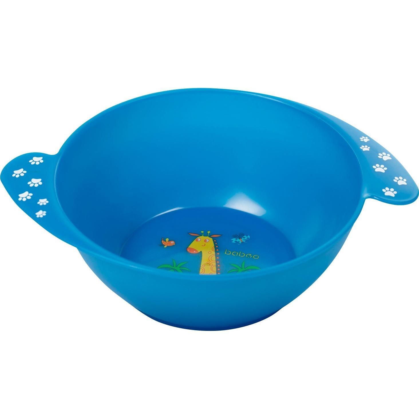 Мисочка BABOO с ручками, Safari, синяя, 6+ мес (9-026)