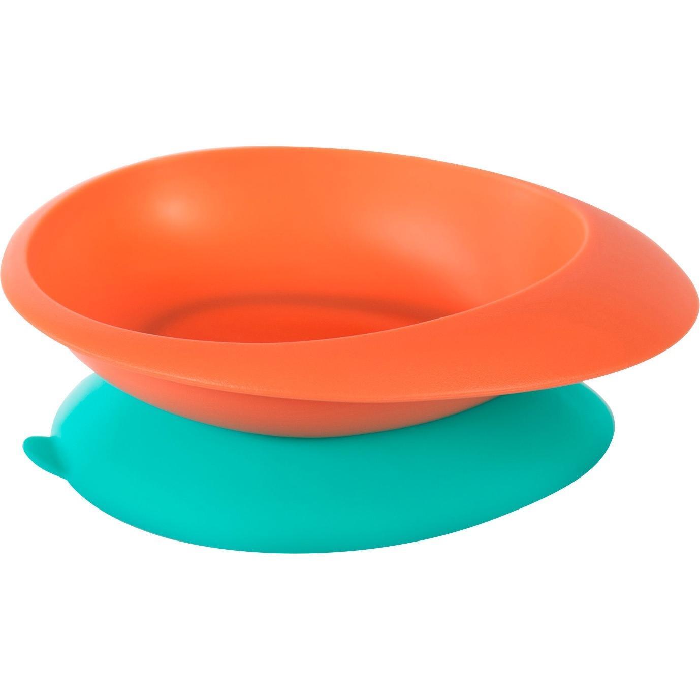 Мисочка в форме НЛО BABOO с присоской, персик, 6+ мес (9-031)