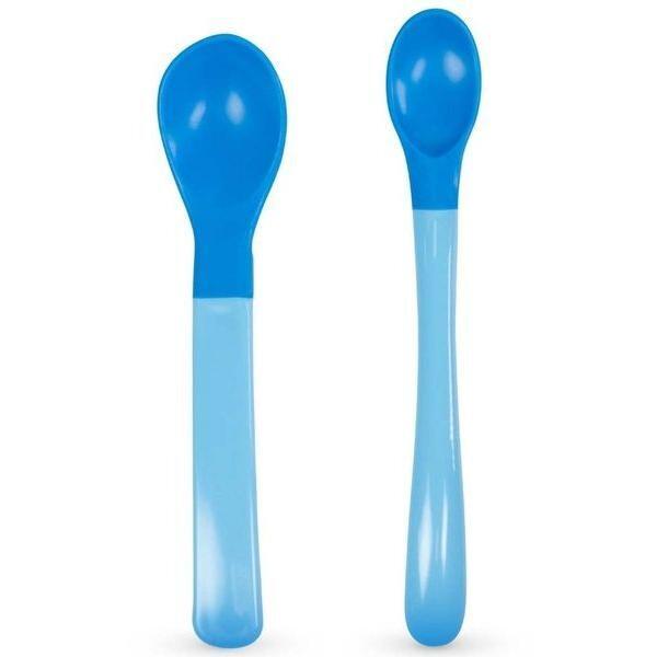 Мягкие ложки BABOO (2 шт) синие, 4+ мес (10-033) фото 