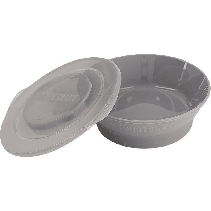 Мисочка із кришкою Twistshake Pastel Grey 6+ міс (78154)фото1