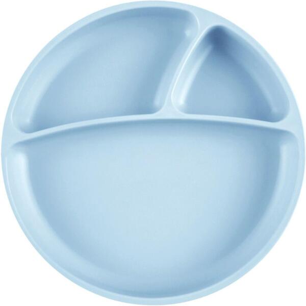 

Секционная тарелка на присоске силиконовая MinikOiOi Portions - Mineral Blue (101050003)