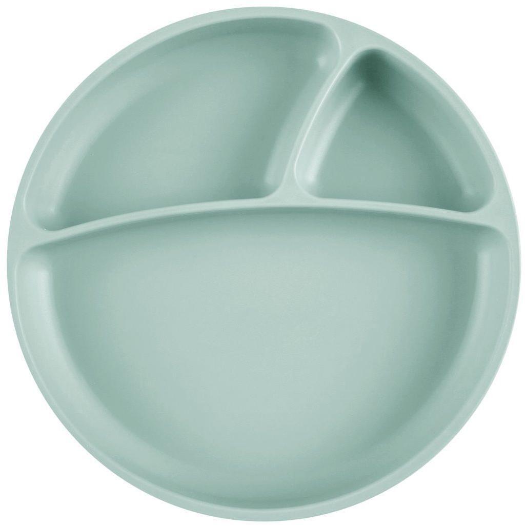 Секционная тарелка на присоске силиконовая MinikOiOi Portions - River Green (101050007) фото 1