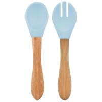 Ложка та виделка силіконові MinikOiOi Dig In - Mineral Blue (101060056)