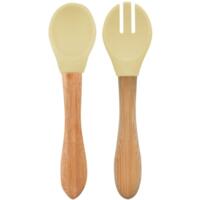 Ложка та виделка силіконові MinikOiOi Dig In - Mellow Yellow (101060059)