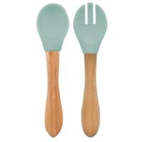 Ложка та виделка силіконові MinikOiOi Dig In - River Green (101060061)