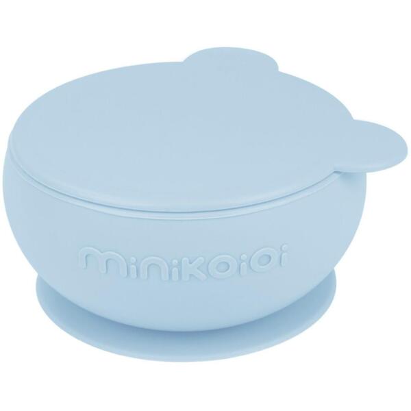 

Глубокая тарелка с крышкой на присоске MinikOiOi Bowly - Mineral Blue (101080003)