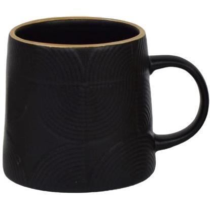 Чашка Ardesto Dafne, 420мл, кераміка, чорний (AR3067BK)фото