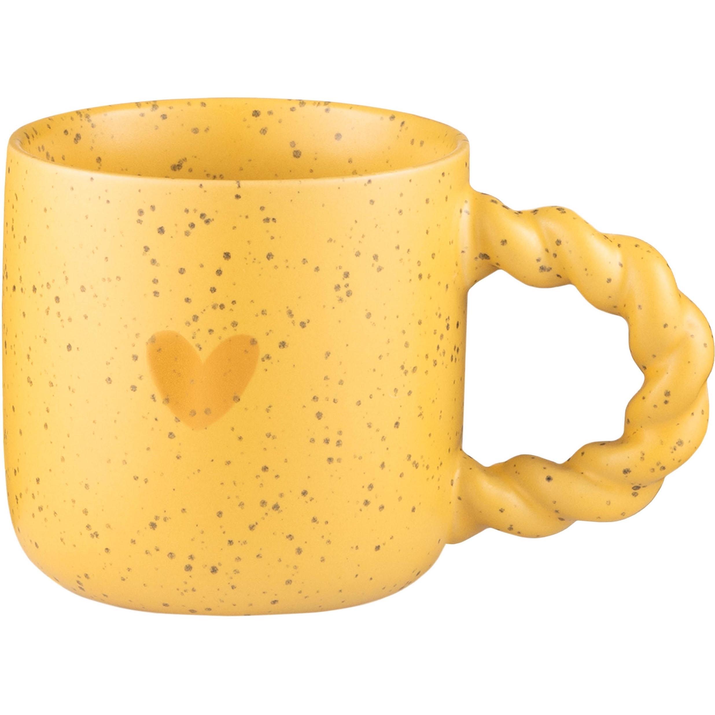 Чашка ARDESTO My heart, 300мл, кераміка, жовтий (AR3082Y)фото1