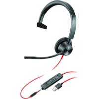 Гарнитура компьютерная моно On-ear Poly Blackwire 3315-M, USB-A, Black (76J13AA)