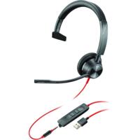 Гарнітура комп'ютерна моно On-ear Poly Blackwire 3315, USB-A, Black (76J12AA)
