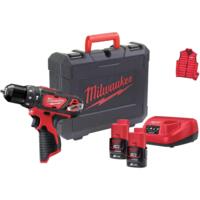 Шурупокрут-дриль акумуляторний Milwaukee M12 BPD-202C 12В 2х2А·ч (4933499465)