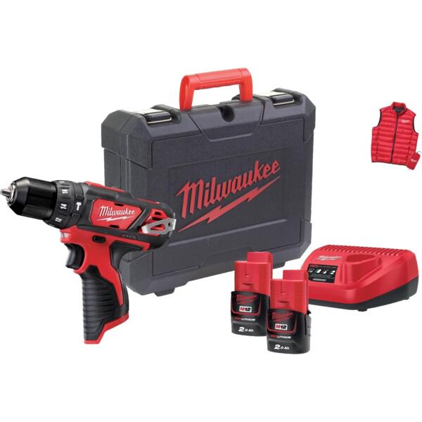 

Шуруповерт-дрель аккумуляторная Milwaukee M12 BPD-202C 12В 2х2А·ч (4933499465)