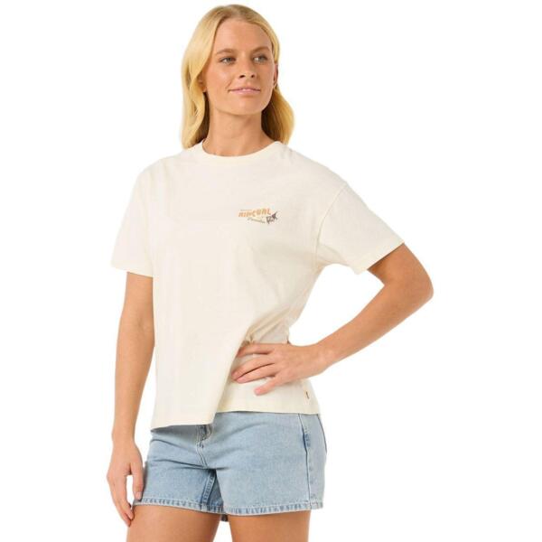 Футболка женская Rip Curl Cala Vadella Relaxed Tee 0FKWTE_3021 L бежевая