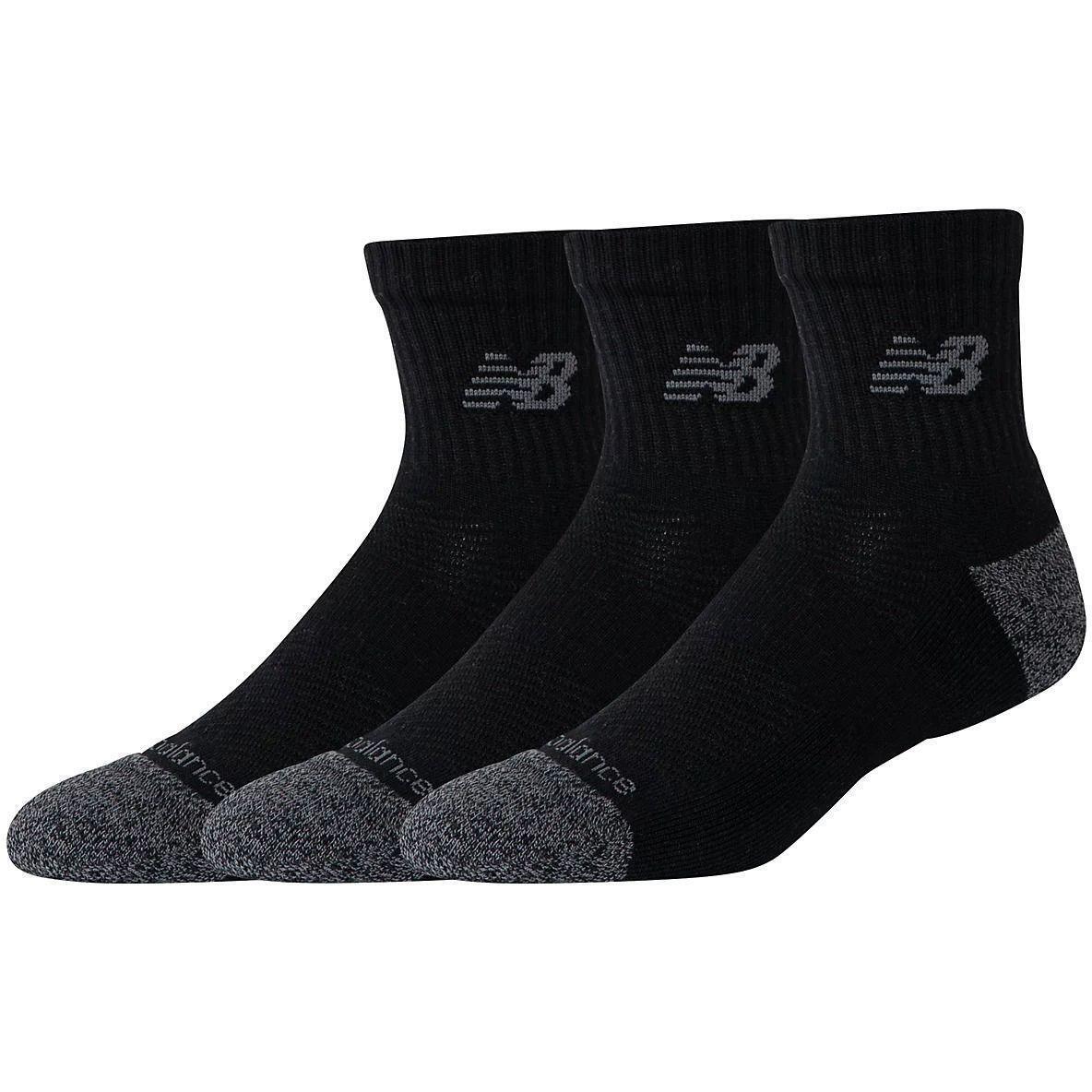Носки New Balance Active Quarter 3 Pack LAS35204BK S черные фото 1