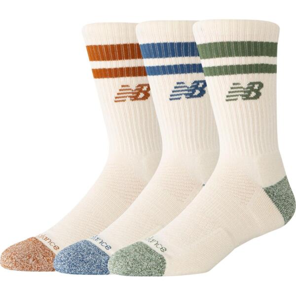 

Носки New Balance Active Lifestyle Striped Crew 3 Pack LAS35210AS3 M мультиколор