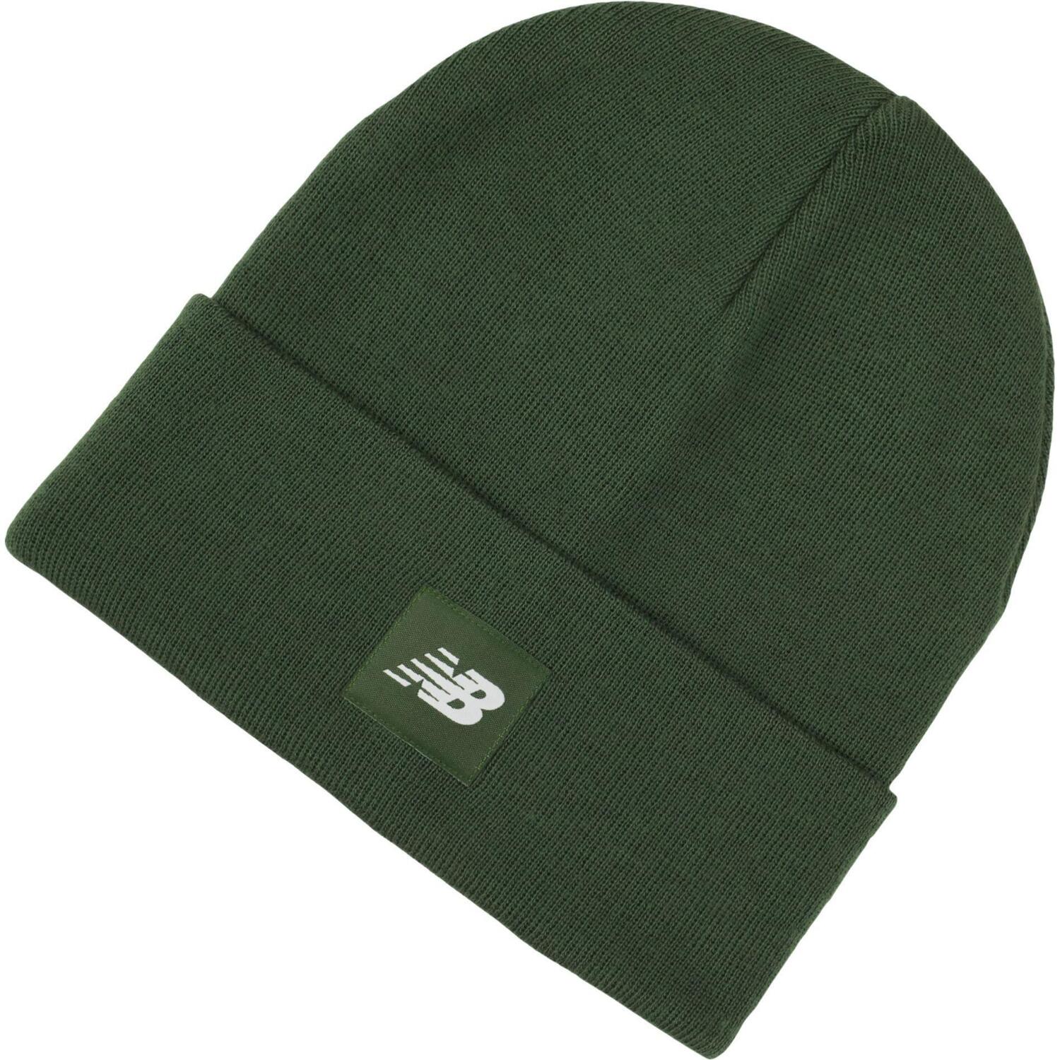 Шапка New Balance Cuffed Beanie Flying NB Logo LAH13034DAE зеленая