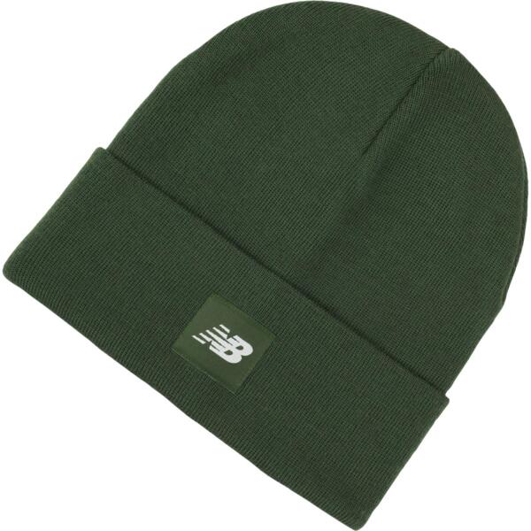 

Шапка New Balance Cuffed Beanie Flying NB Logo LAH13034DAE зеленая
